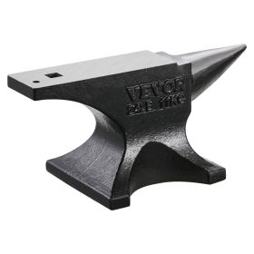 VEVOR Single Horn Anvil, 25lbs Cast Steel Anvil, High Hardness Rugged Round Horn Anvil for Blacksmiths, with Stable Base