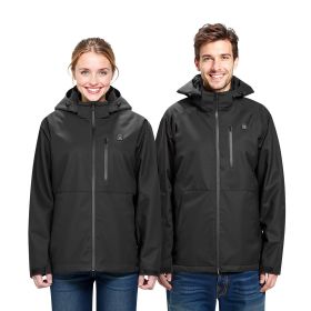VEVOR Heated Jacket for Women with 7.4V Battery, Soft Shell Electric Heating Coat (Clothing Size: Size L, Clothing Style: Women's Style)
